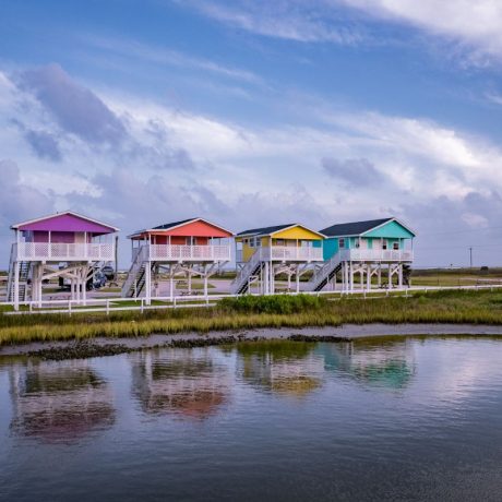 cottages and canal view at Blue Water RV Resort